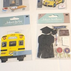 Prom School Graduation scrapbook stickers bundle Craft DIY lot of 7