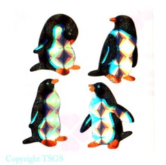 Vintage 80’s Great Seven 7 PRISM Penguins Sticker Mod