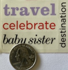 FAMILY PHRASE Mylar Stickers (26pc)Toddler•Mother•Celebrate• W/love•Card Making•