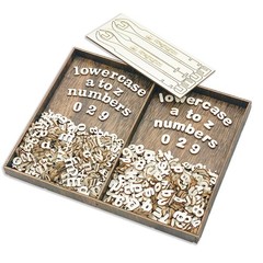 740 Pieces Half Inch Mini Blank Wood Lowercase, Lowercase (H)0.3-0.5 in