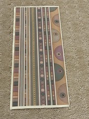 5 New Rare Vintage Unbranded brown button lines sticker Sheets