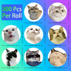 100Pcs/500Pcs Cartoon Meme Cat Stickers for School Reward Stickers Classroom Dec
