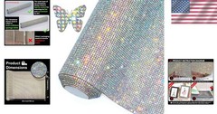 Crystal AB Rhinestone Sticker – 81000 Glitter Gems, 15.8″x39.4″ DIY Auto Craft