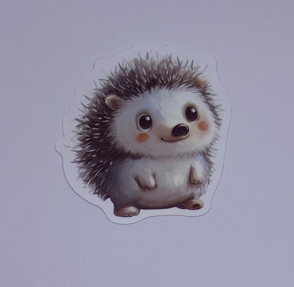 Cute Baby Hedgehog Animal Sticker Vinyl Decal Journal Wall Fun Art Decor Tc9