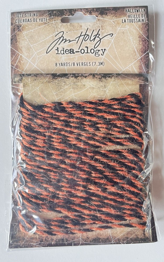 Tim Holtz Halloween Jute String, Orange and Black, TH94440