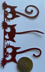 THREE CAT Die-Cuts(3pc)Howling •Kitten•Animal•House-cat•Outside •Feline•Fuzzy•￼