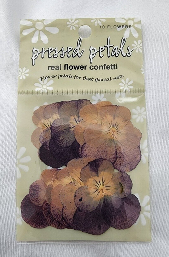 NEVER OPENED- 20yrs OLD! Pressed Petals Flower Confetti Scrapbooking – «Viola»