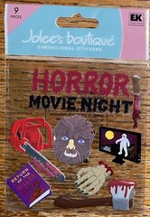 RARE JOLEES HORROR MOVIE NIGHT Knife Axe Chain Saw Blood HALLOWEEN Return Killer