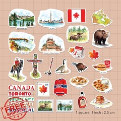 Navy Peony Canada Statement Stickers 29 Pcs Glossy
