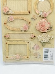 K&Co Isabella Frames & Tags Stickers Scrapbook Adhesions Floral