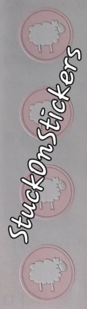 Mrs Grossman`s GIRL BABY LAMB PINK 2008 Stickers Vintage