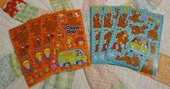 American Greetings Scooby-Doo & the Gang 102 Stickers (6 Sheets) with 2 Designs