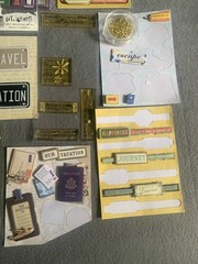 Travel-Themed Scrapbook Stickers & Embellishments Lot