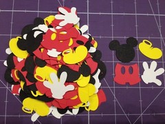 160 Disney Mickey Mouse Die Cuts, Confetti, Scrapbooking, Parties