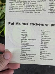 Vintage 70s Mr. Yuk Complete Indiana Poison Control Center Sticker Sheet Page