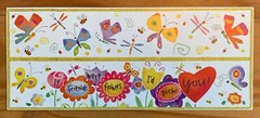 One LARGE Sheet KATHY DAVIS Friendship Banner Flowers Border Scrapbook Stickers
