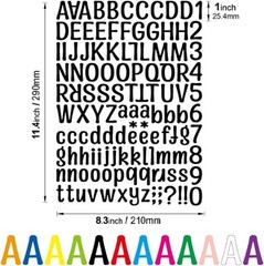 Classic Black & White 1512 Letter Stickers – Waterproof for Indoor & Outdoor
