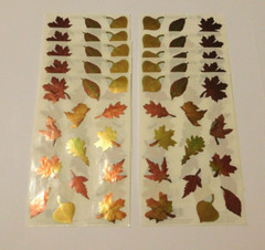 Mrs Grossman’s Stickers Lot of 10 Sheets ~Falling Leaves~ Foiled Shiny 2013