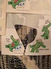 VINTAGE! 1982 Hallmark Alligator 13 Stickers Positivity Fun Smiling Ambassador