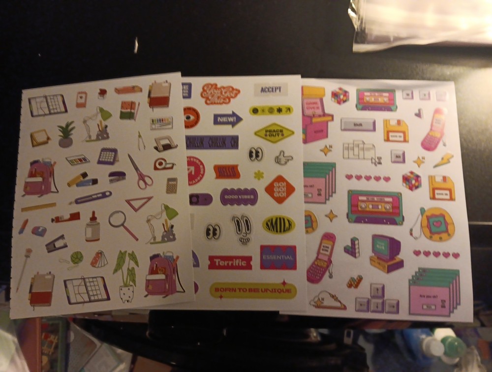 3X STICKERS FOR SCRAPBOOKING/JOURNALS 19X14 CM (ST274)
