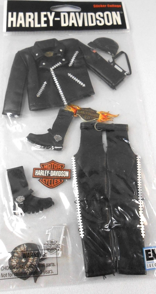 HARLEY-DAVIDSON Motorcycle Leather Jacket Helmet Boots Chaps Jolee’s Stickers
