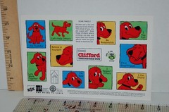 Clifford the Big Red Dog Sticker Sheet Vintage PBS Scholastic 2000 One Page Y2K