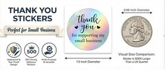 500 PCS Holographic Thank You for Supporting My Small Business Stickers – 1.5…