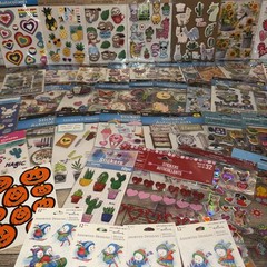 Scrapbooking Stickers Lot 40+ Sheets Embellishments Animal Travel Birthday Craft
