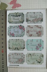 SHABBY ROSE Collection – Word Tags x 8 Sticker Pack 45-30mm by Fab Scraps