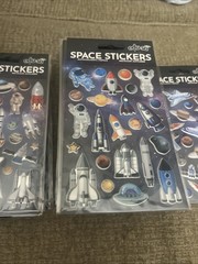 Huge Lot Of 119 Space Stickers New Reward Teacher Scrapbooking Party Sealed Pack