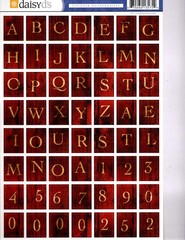 Daisy D’s FRENCH MARKET ALPHABET CARDSTOCK STICKER SHEET scrapbookS crafts