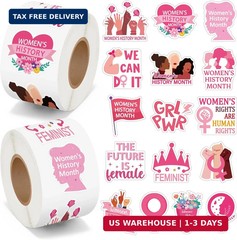 BeYumi Women’s History Month Sticker – 1000Pcs Women’s History Month Stickers in