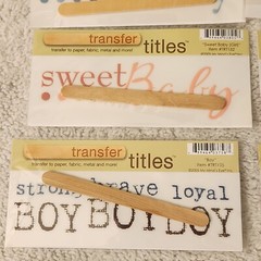 NEW Lot 10 MME Transfer Titles BABY ZOO FARM TUB TIME BOY FIRSTS Rub-ons -H