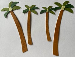 COCONUT PALM Die-Cut Embellishment (4pc)Jolee’s•Tropical•Tree•Vacationer •Travel