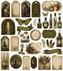 Beautiful Fairies And Elves Embellishments Junk Journal Scrapbook