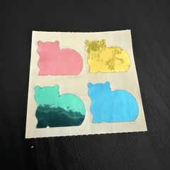Vintage 1984 Stickers Mylar Foil Cat Kittens Small World Greetings NOS