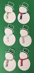 SIMPLE SNOWMAN Die-Cuts(12pc) Christmas•Top Hat•Scarf•Winter •Holiday•Cold•Snow•