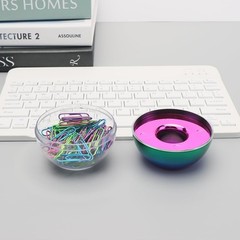 Rainbow Paper Clips Holder Medium Holographic Paper Clip Dispensers 100pcs 28…