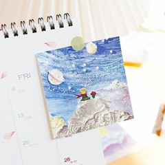 100pcs The Little Prince Sticky Notes, Memo Pads, Starry night, Little fox, Rose
