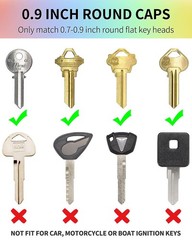 Uniclife 24 Pack Key Caps – 0.9 Inch Round, 8 24 Pack, 0.9″ 24