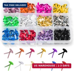 180pcs Brads for Paper Crafts，12 Colors Brads Paper Fasteners Metal Paper Fasten