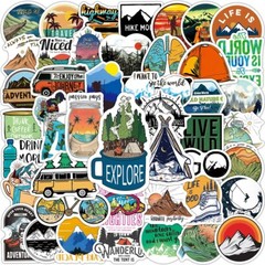 25 Hiking Outdoor Explore Nature Cute Stickers Decals