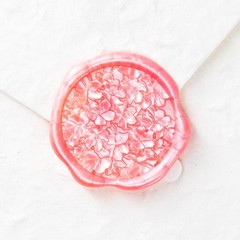 30pcs Handmade Wax Seal Stickers, 3D Sakura Cluster Design, Elegant Self-Adhe…