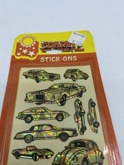 Vintage 1981 Stickers Car Sparkle Stick-Ons NOS 1980s Stickers