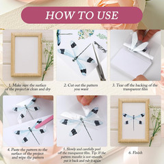 Flower Rub on Transfers for Crafts – 36 Pcs Vintage Spring Flower Rub on Transfe