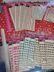 lot of Scrapbooking Crystal Stickers Embelishment For Crafting 26 Pcs On Sale