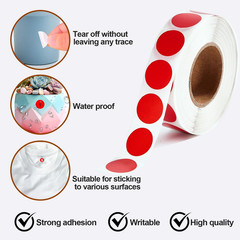1000 Pcs Round Stickers 1/2 Inch Color Circle Dot Stickers Small Code Labels for