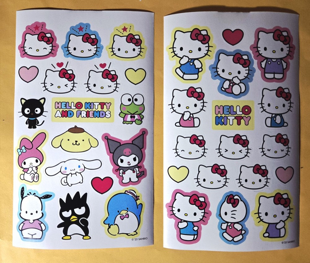 «Hello Kitty And Friends» Sticker Sheet. Lot Of 2