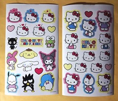«Hello Kitty And Friends» Sticker Sheet. Lot Of 2