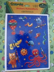 Vintage Hallmark Crayola Stickers 4 Sheets 90s Sealed New Old Stock Pack